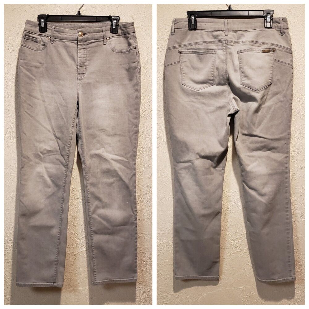 Chicos Womens Jean Pants Size 1.5 Cotton Blend The So Lifting Slim Leg Pockets